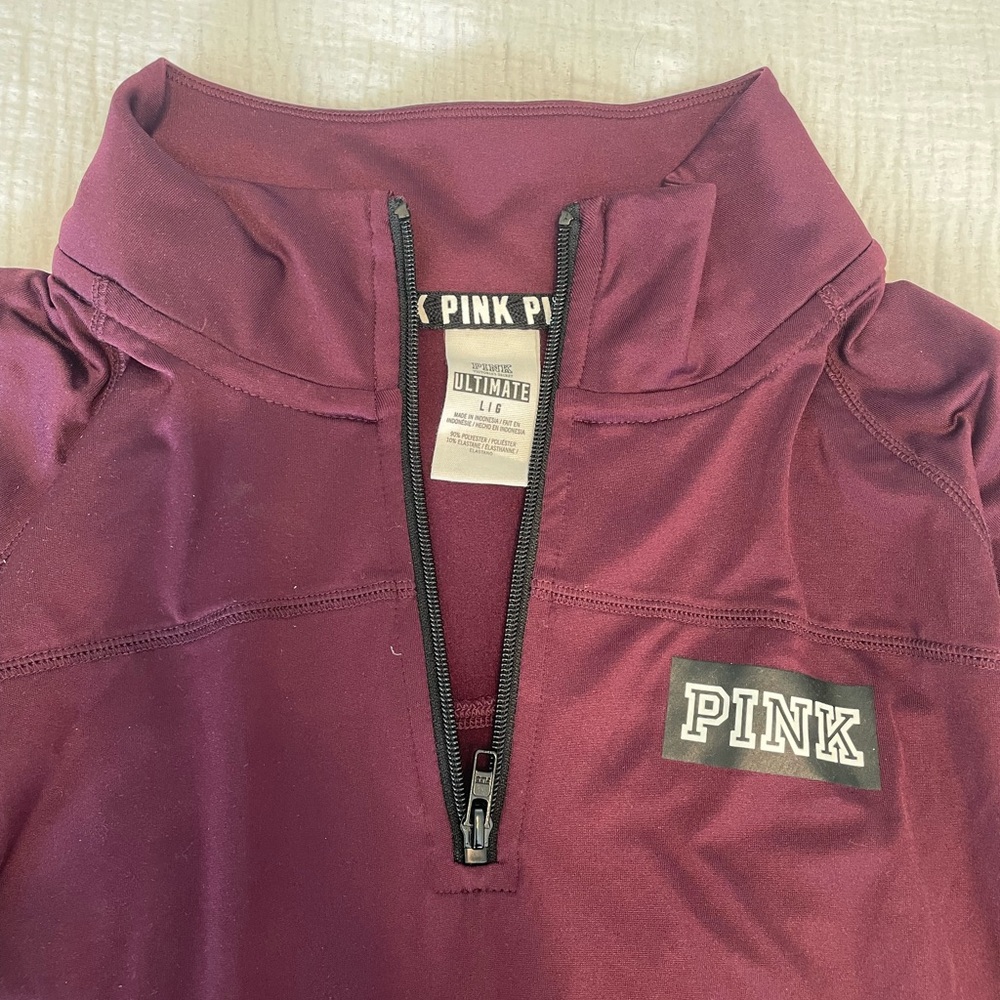 Victoria’s Secret PINK quarter zip workout jacket size L - Picture 2 of 3